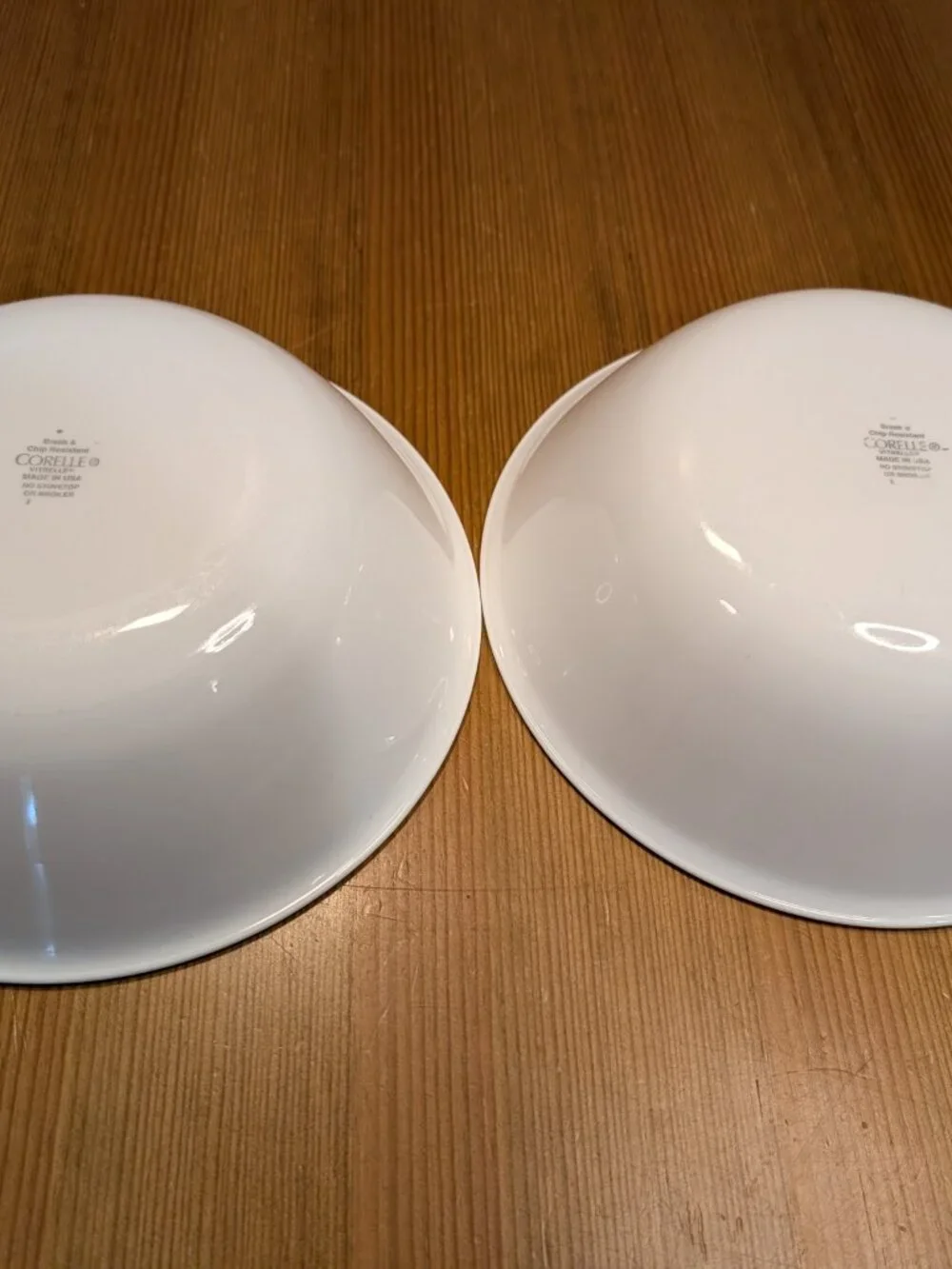 Set of 2 Corelle WINTER FROST WHITE Pattern 8 1/2